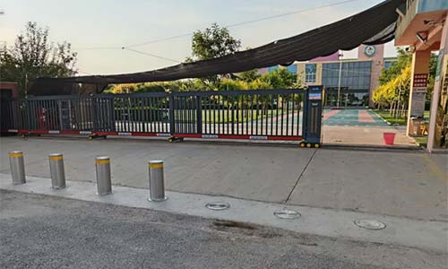 广东英龙伸缩门星越2268-C1入驻银川永宁县闽宁第一幼儿园